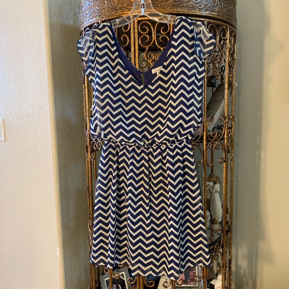 Speechless Chevron Pattern Dress - image 1